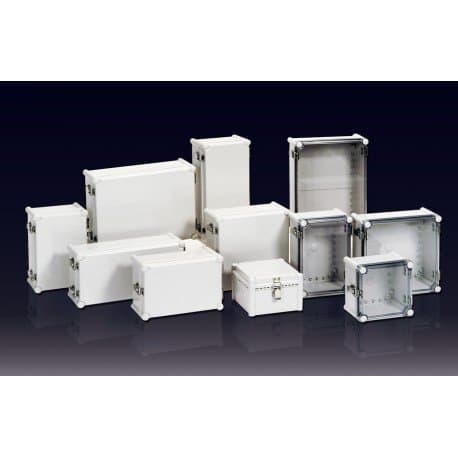 Boxco H-SERIES, Plastic box, hinge & latch stainless (seri H)
